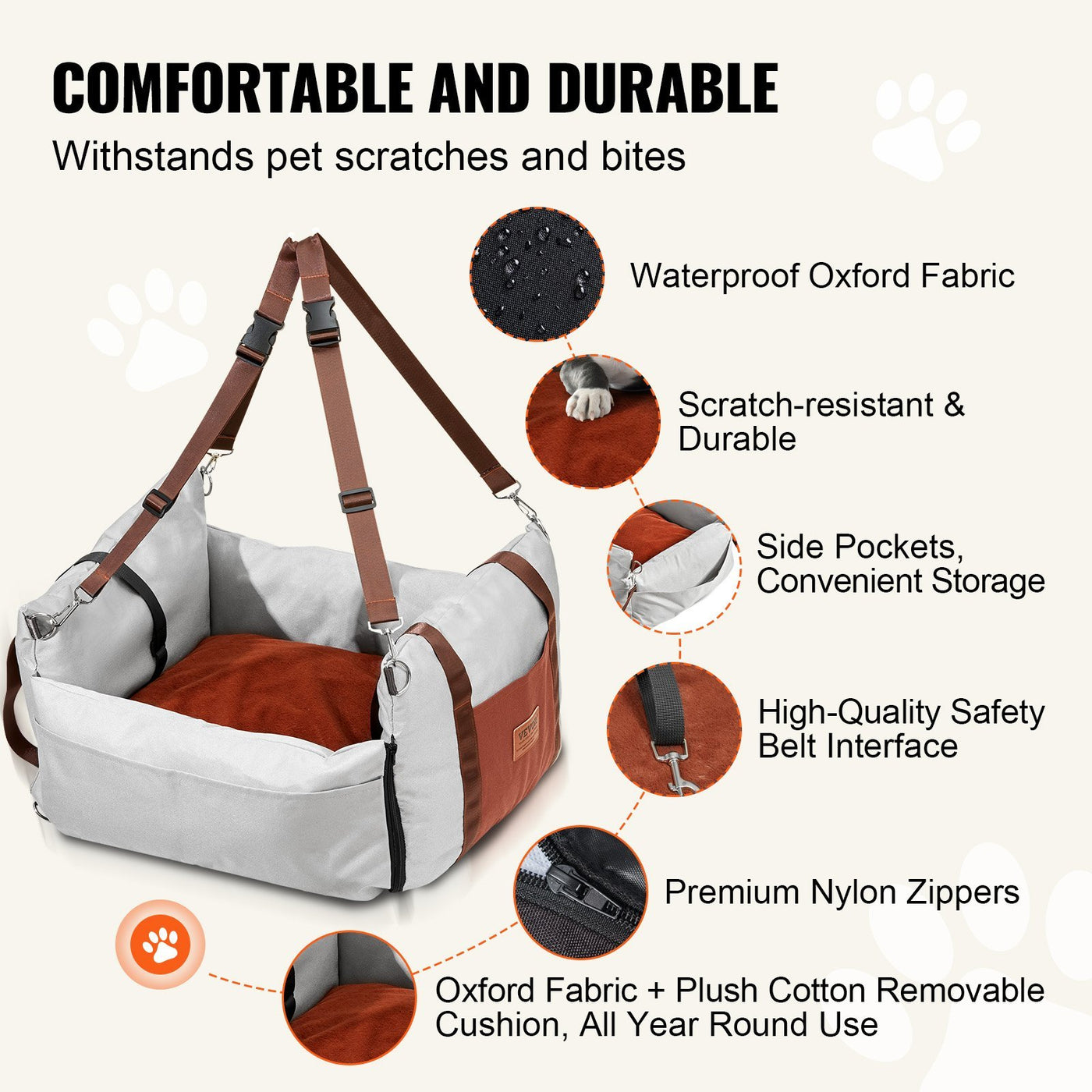 VEVOR - Dog Booster Car Seat
