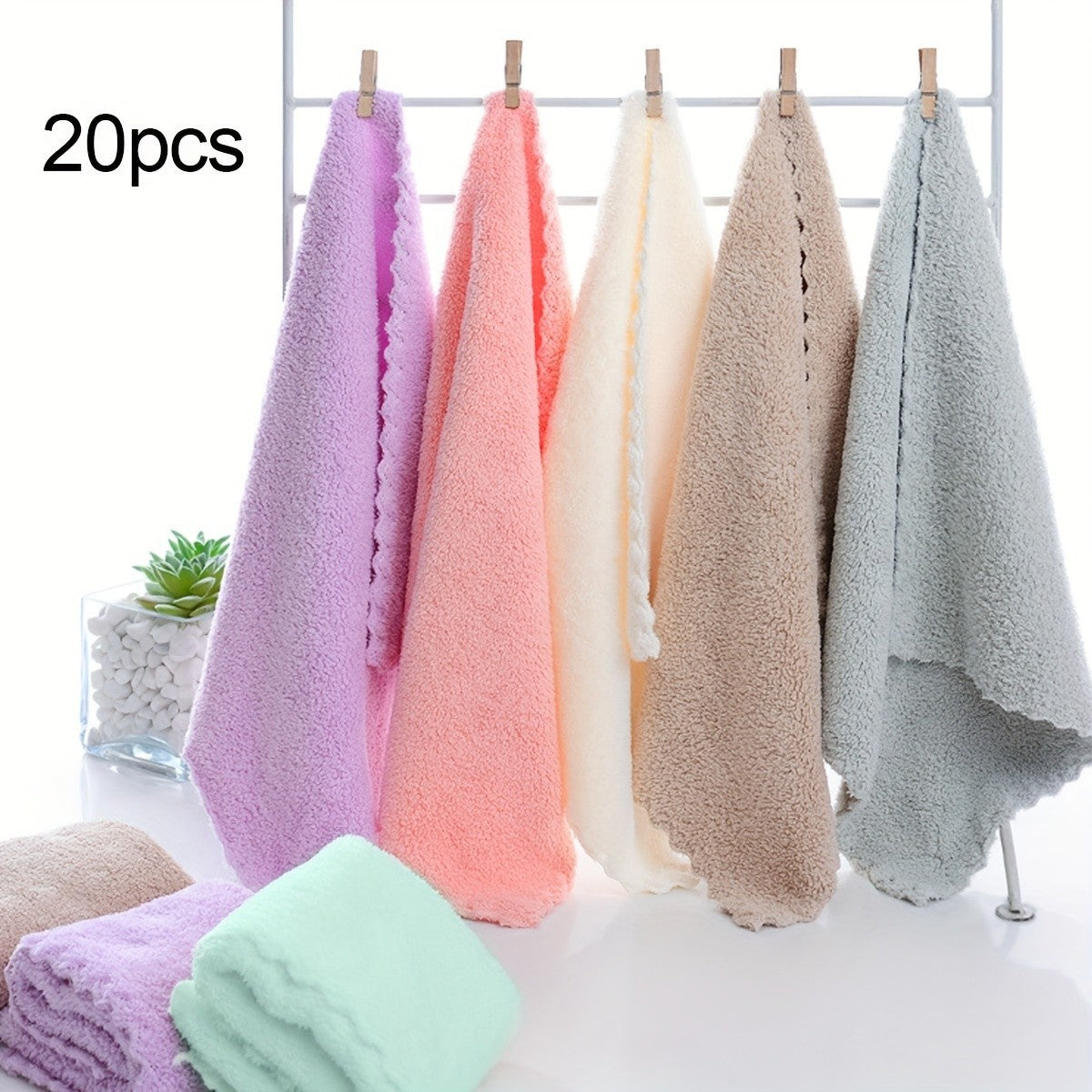 20 serviettes de couleur unie
