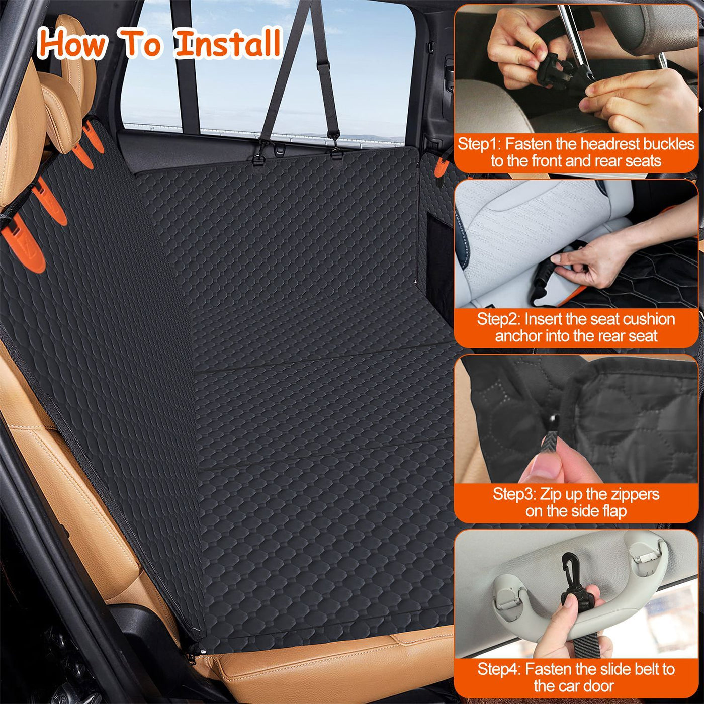 Premium Dog Car Back Seat Cover