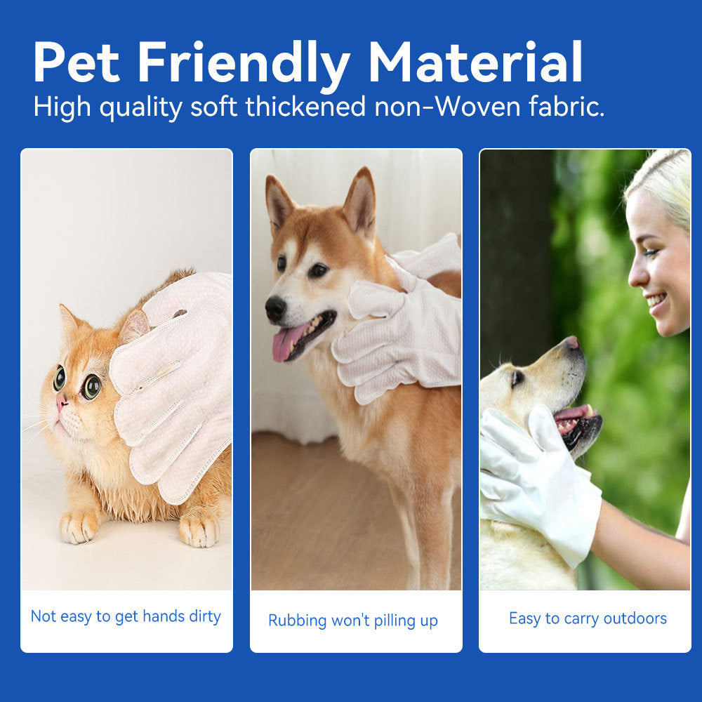 Cleaning Wipes Gloves For Dog And Cat