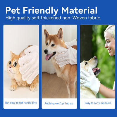 Cleaning Wipes Gloves For Dog And Cat
