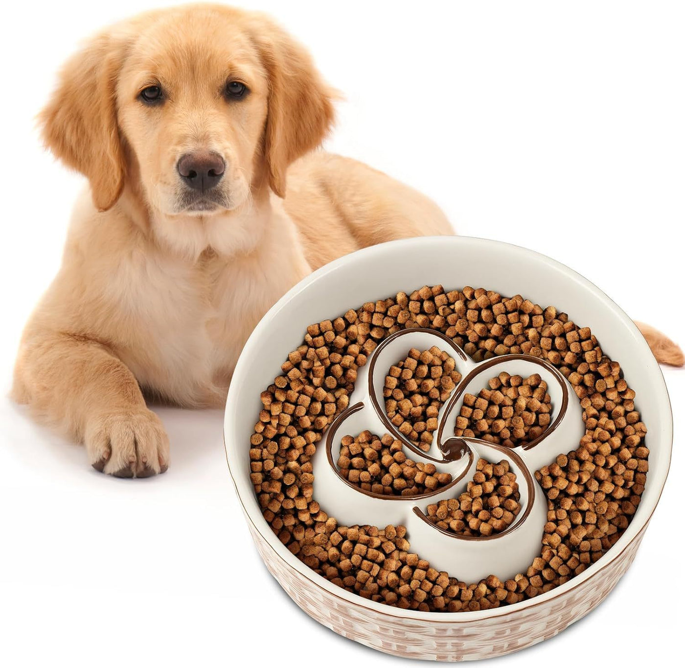 SlowPaw - Ceramic Slow Feeder Dog Bowl