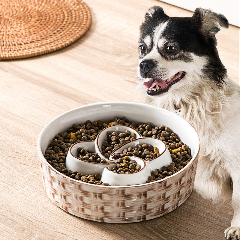 SlowPaw - Ceramic Slow Feeder Dog Bowl